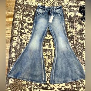 Size 28 high-rise flare jeans